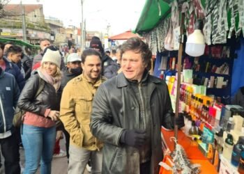 La Matanza: Milei visitó el Mercado Central.