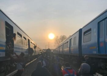 TREN SARMIENTO ENVISTE A UNA PERSONA.