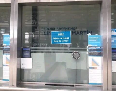 SUBE : SIGUE SIN SISTEMA EN ESTACIONES DE TRENES.