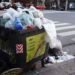CABA : TAPADA POR BASURA , POR PARO DE CAMIONEROS DE RECOLECCION .