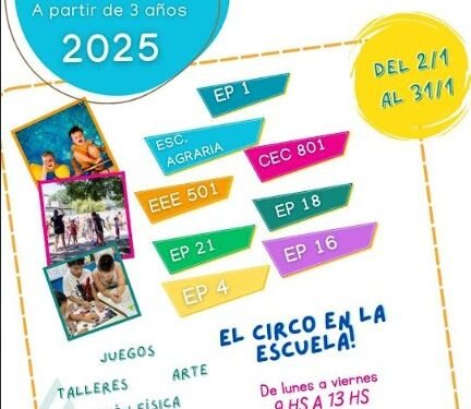 HURLINGHAM :LANZA ESCUELAS ABIERTAS EN LAS VACACIONES DE VERANO.