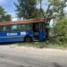 Hurlingham: Un colectivo de la empresa Edo Sat , pierde en control y choca con un arbol.