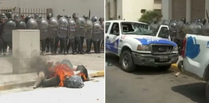 ULTIMO MOMENTO MORENO: Protestas por el crimen del delivery terminaron en incidentes y detenidos.