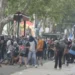 MARCHA DE JUBILADOS CON HINCHAS , POLICIAS Y PERSONAL DE PRENSA HERIDOS.