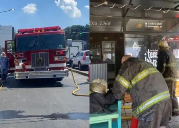 HURLINGHAM : SE PRENDIO FUEGO UN COMERCIO DE COMIDAS RAPIDAS .