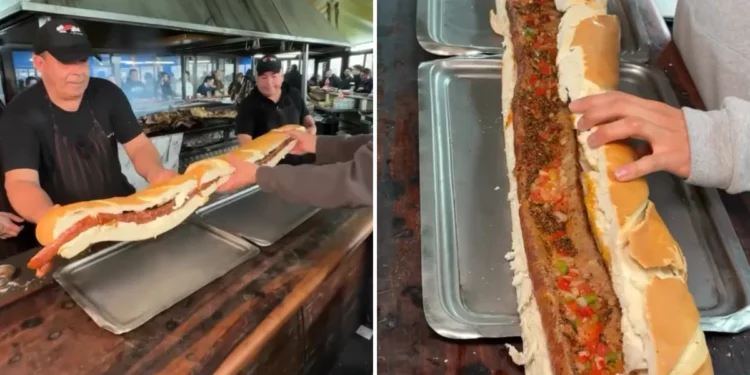 ITUZAINGO: Un choripán de un metro la locura del Oeste que conquista paladares y redes sociales.