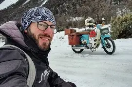 Pablito Imhoff llegó al Obelisco y cerró una de las travesías en moto más increíbles de la historia.