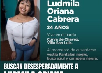 FLORENCIO VARELA : Buscan a Ludmila Oriana Cabrera, una joven de 24 años desaparecida .
