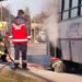 Un colectivo de la Línea 276 se incendió en Matheu y los pasajeros fueron evacuados.