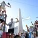 Disturbios en el Obelisco: enfrentamientos durante los festejos por la clasificación de Argentina al Mundial 2026.