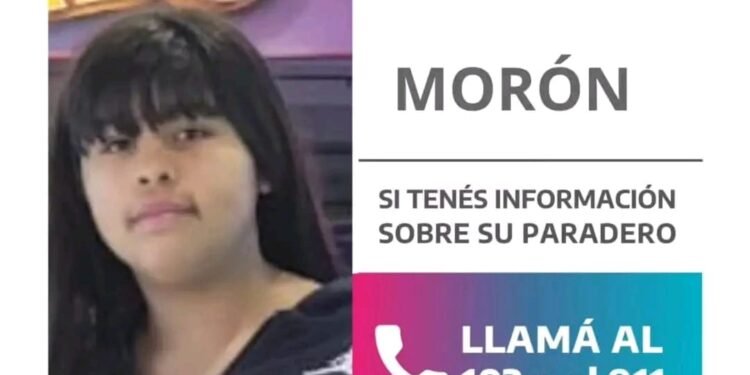 Morón: Busca Milagros Yazmin Corti .